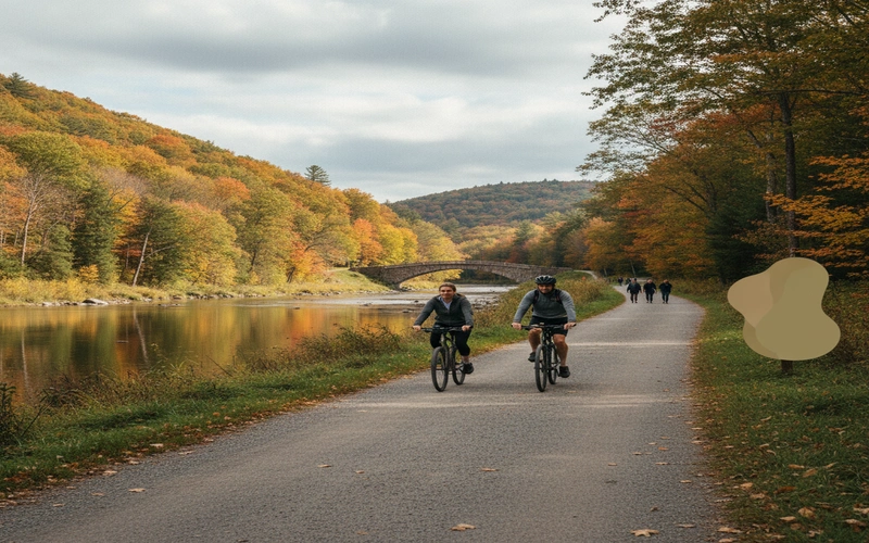 Scenic view of proposed Vermont to Connecticut bike path corridor